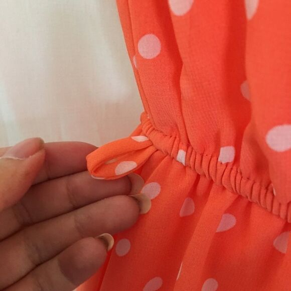 Jr medium orange dot high low dress - Picture 3 of 4